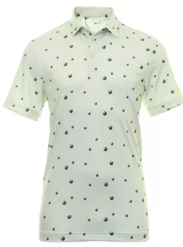 Adidas Junior Golf Printed Polo | Linen Green