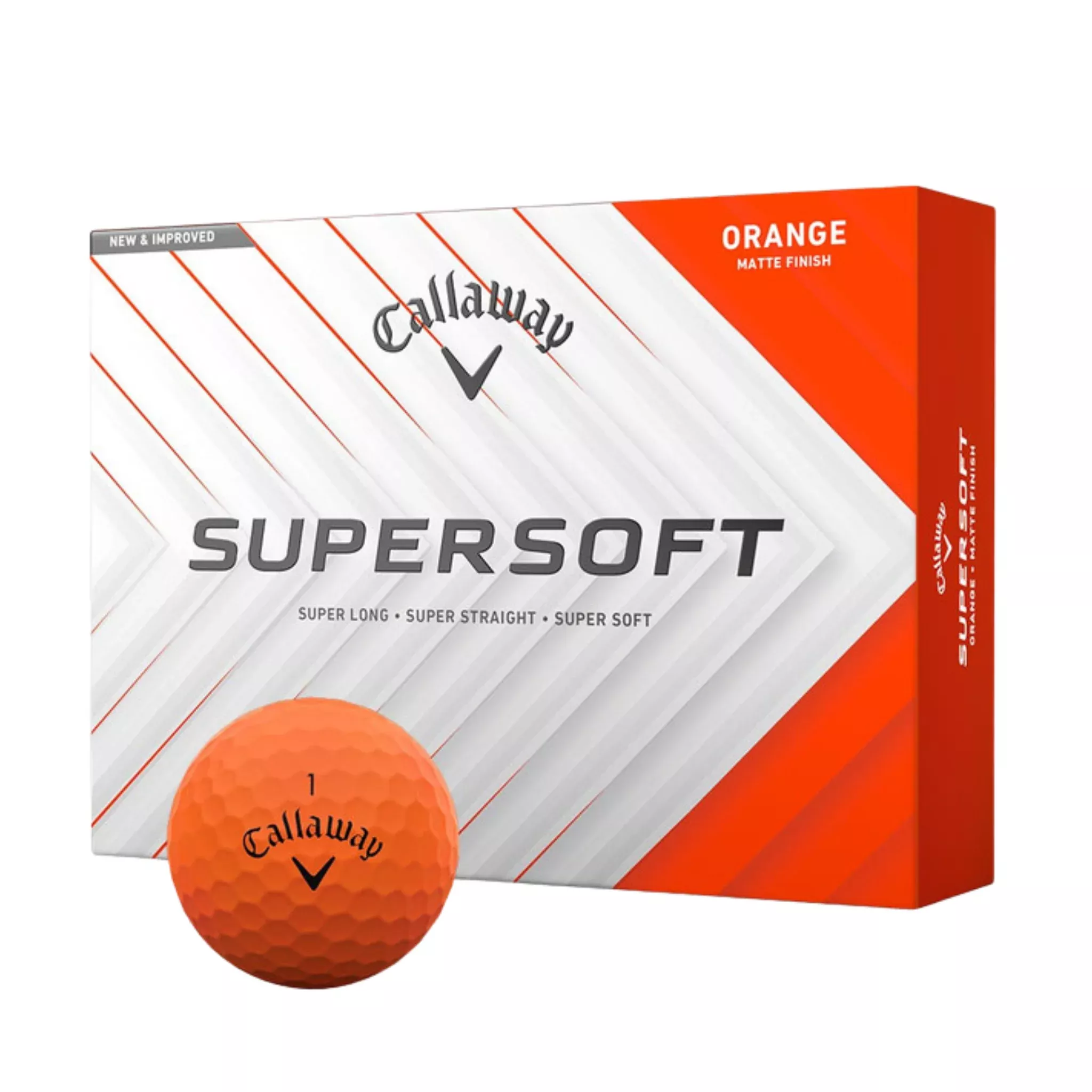 Callaway 2025 Supersoft Matte Golf Balls | Orange