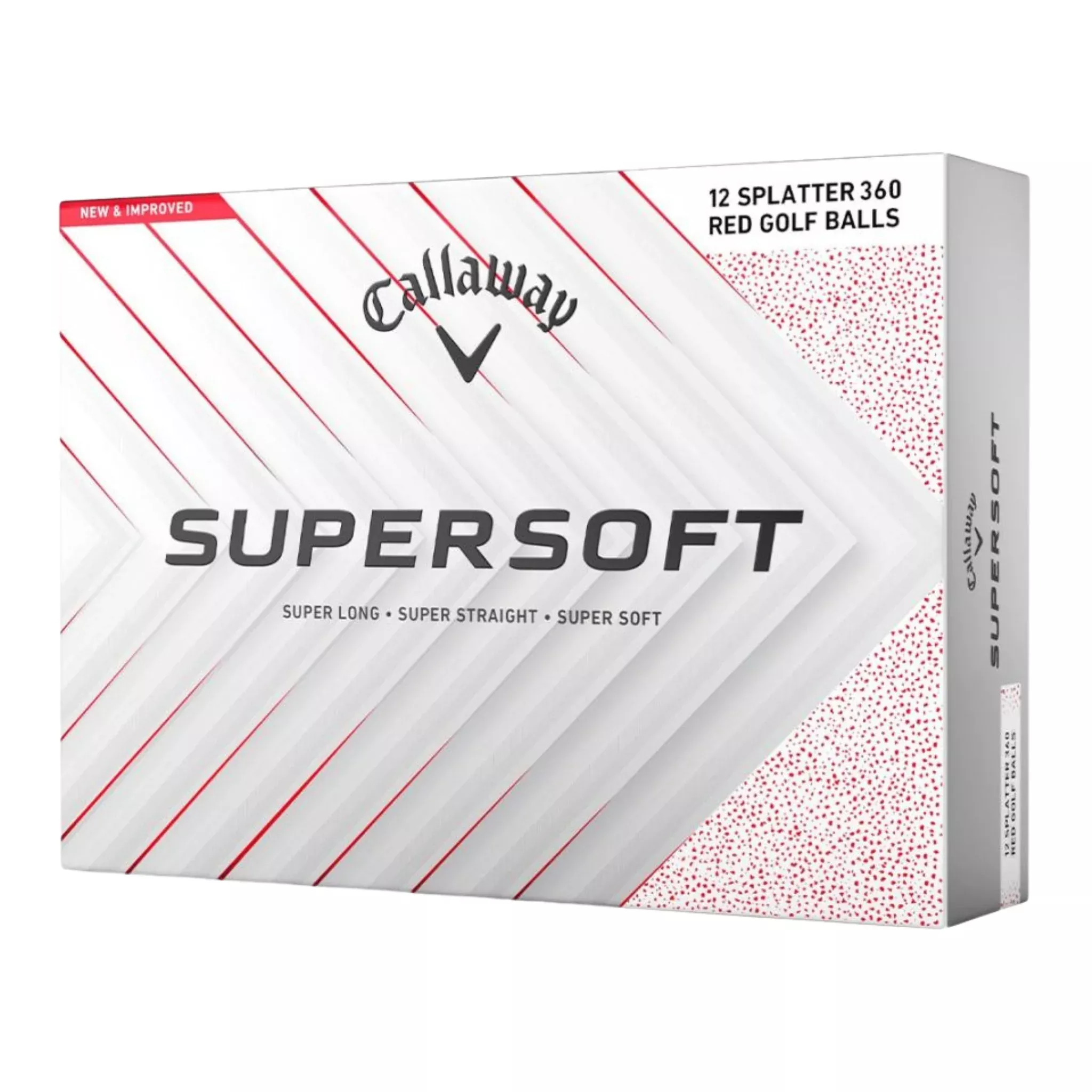 Callaway 2025 Supersoft Splatter Golf Balls | Red