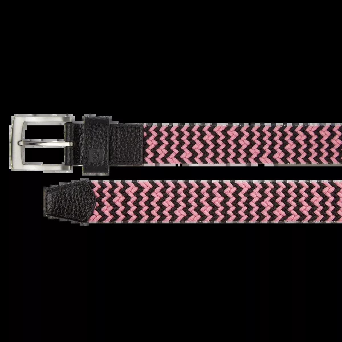 FootJoy Braided Golf Belt | Black/Pink Pop