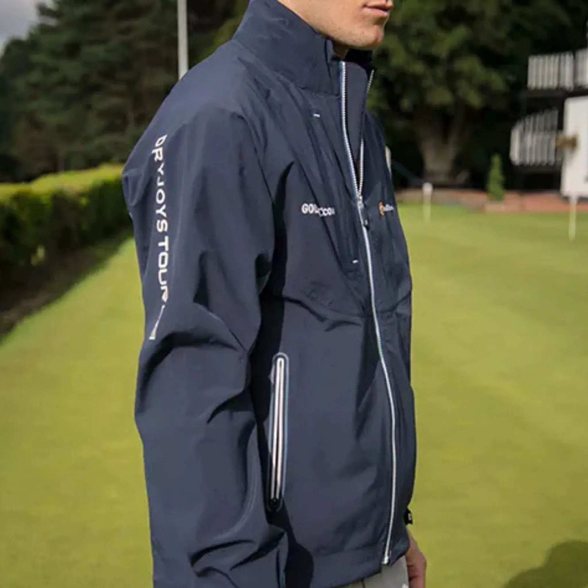 FootJoy DryJoys Tour LTS Rain Jacket | Navy/White