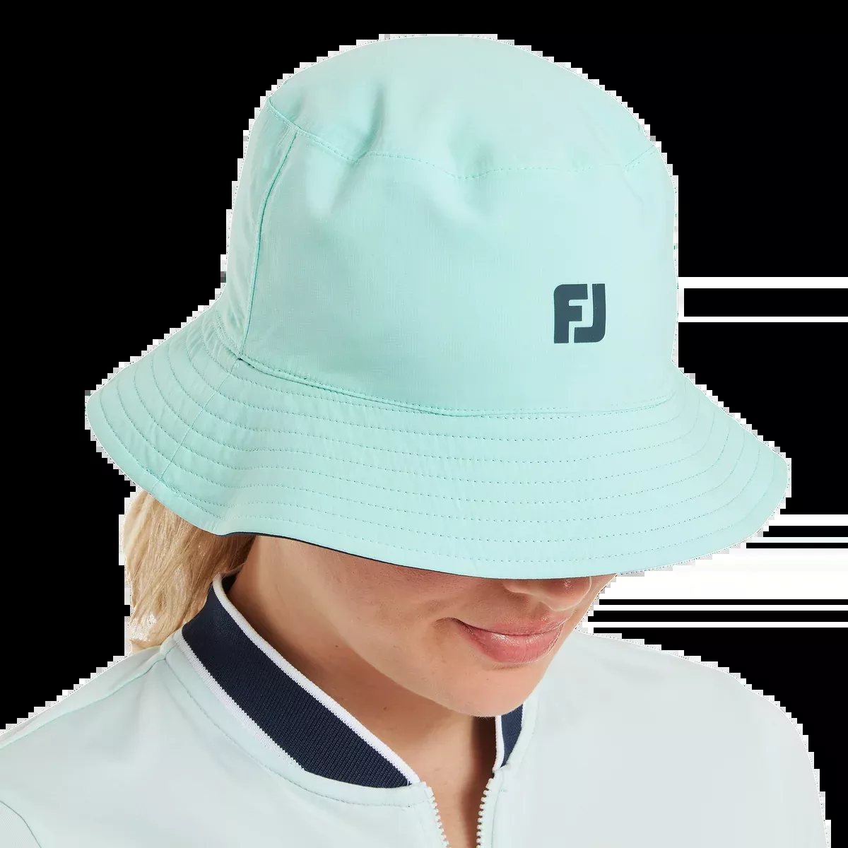 FootJoy Reversible Bucket Hat | Navy/Light Aqua