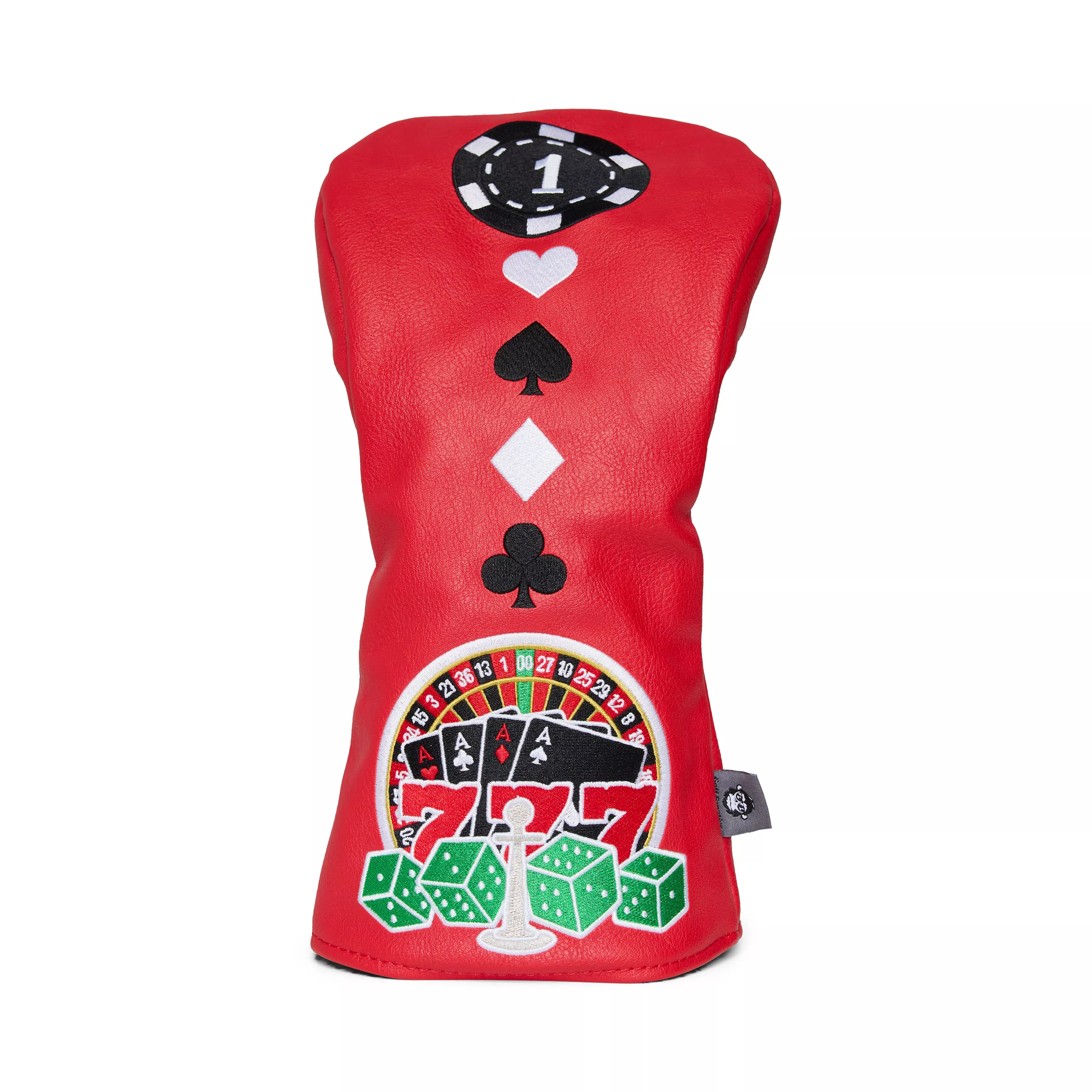 Golf Fanatics Gambling Driver Cover Red