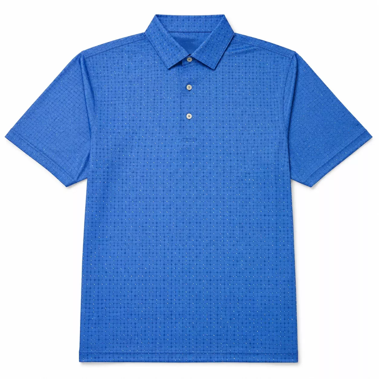 Greg Norman Rangefinder Men's Golf Polo | Electric Blue
