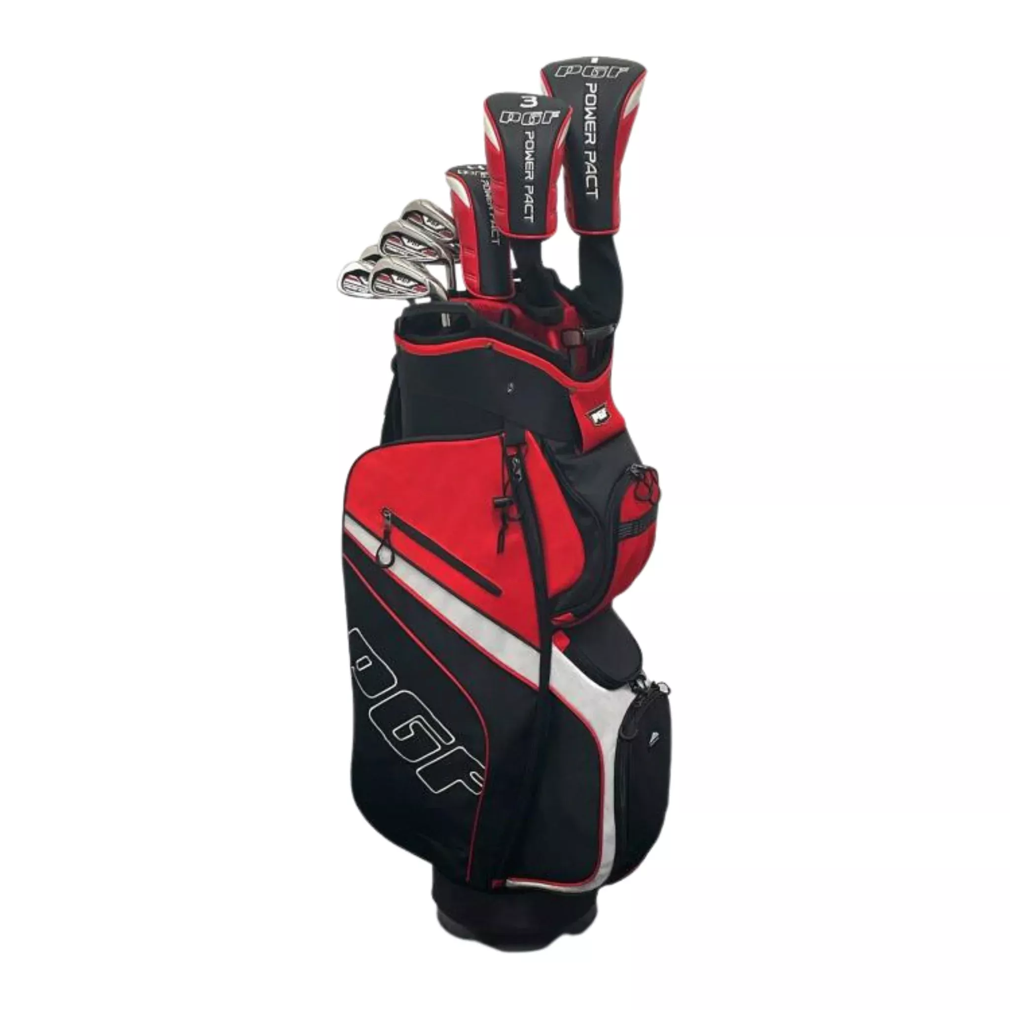 PGF PowerPact Men's Golf Package Set + 1" | Stiff Flex | Red/Black
