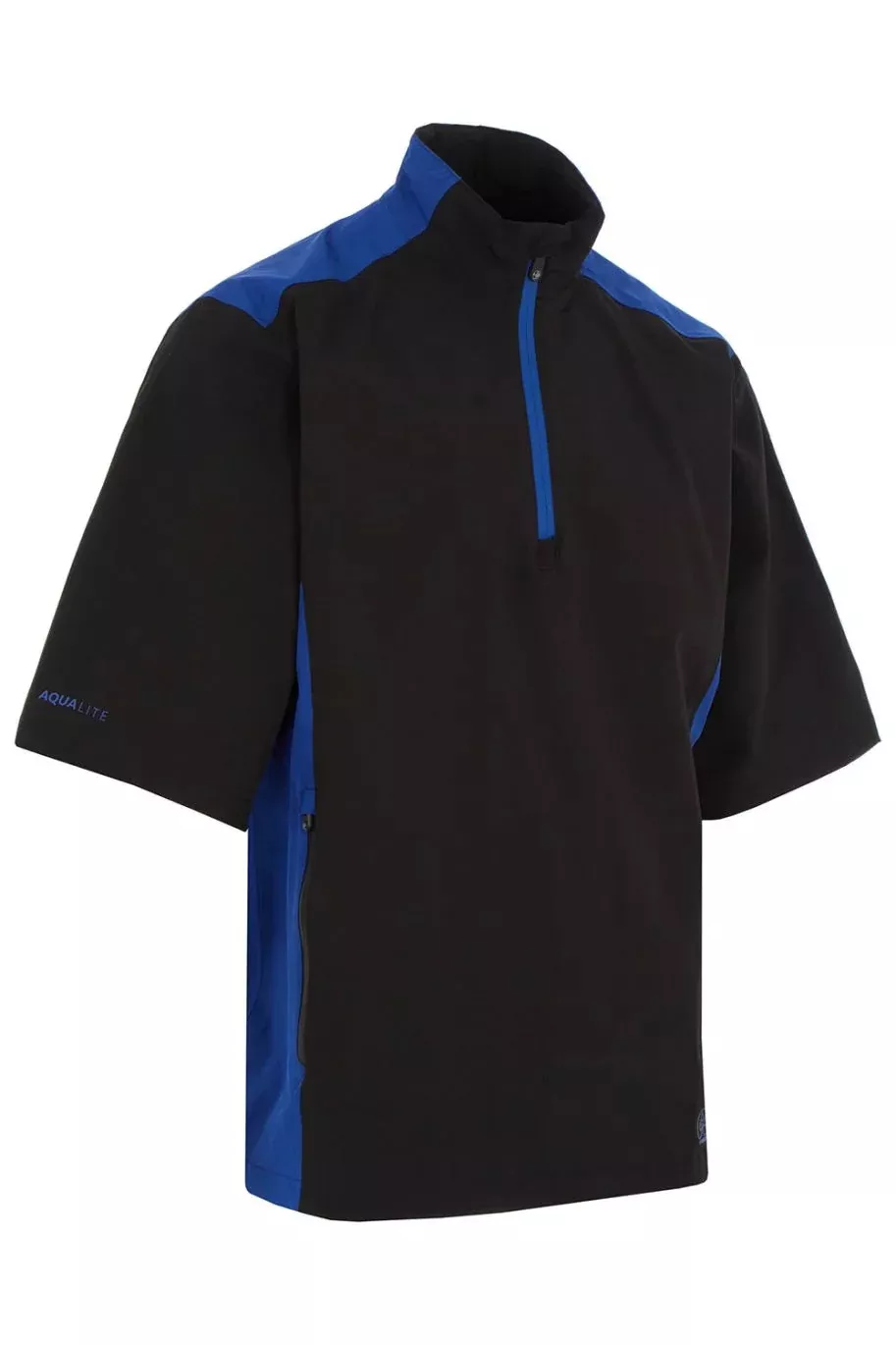 Proquip Aqualite Waterproof Half-Sleeve Golf Top | Black/Royal | Medium Only