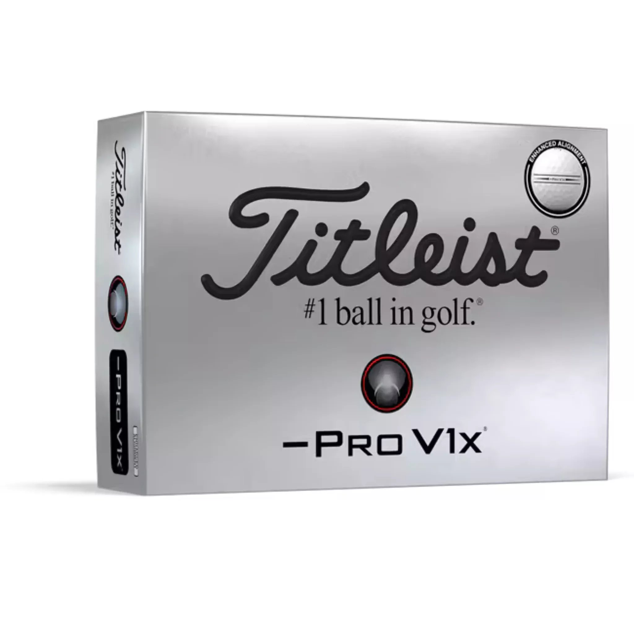 Titleist 2025 Pro V1x Left Dash Enhanced Alignment Golf Balls